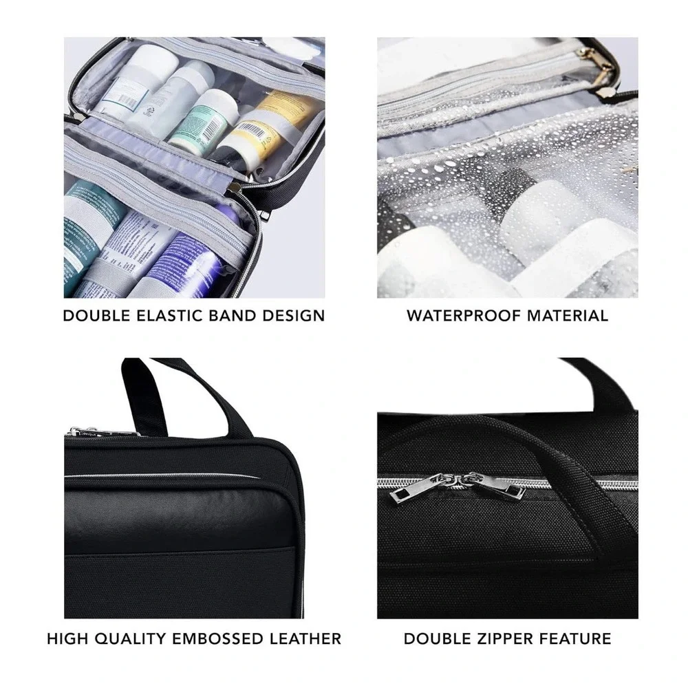 Travel Hanging Toiletry Bag, Large Capacity Waterproof Cosmetic Bag Organizer